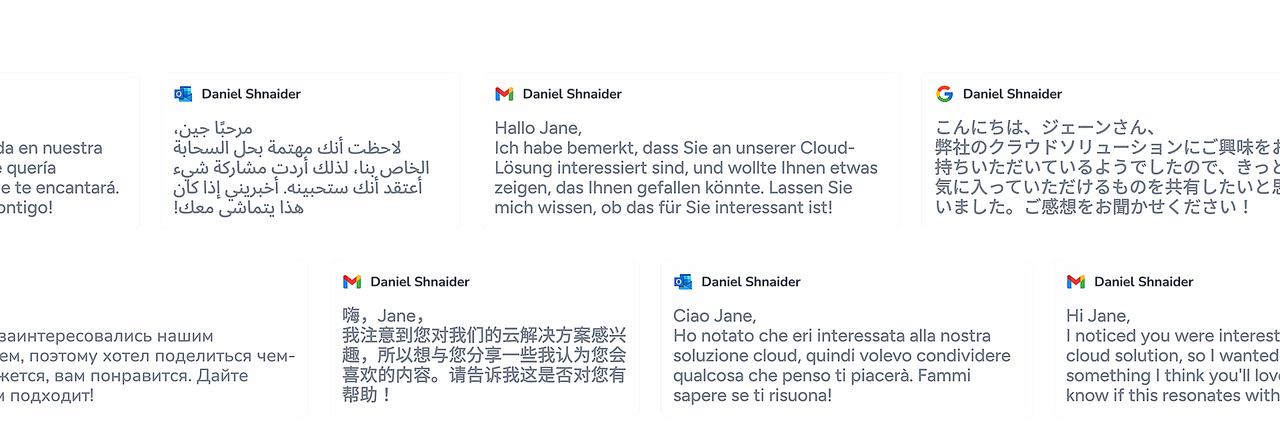Email warm-up in more than 30 languages